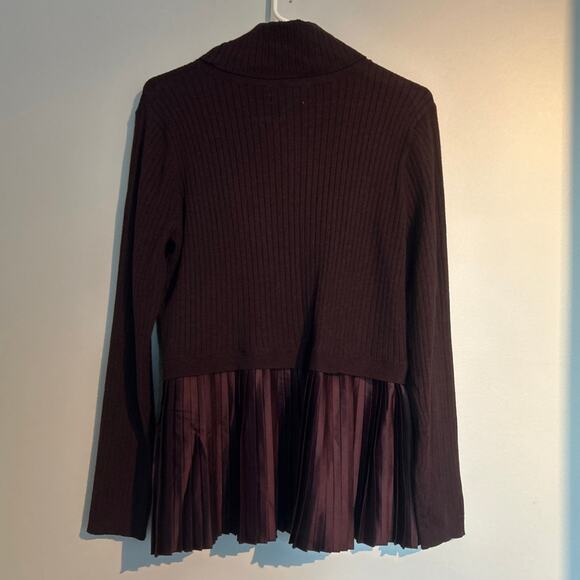 Nike West Knit Turtleneck Sweater with Pleated Satin – Purple, Women’s Large - Picture 6 of 6